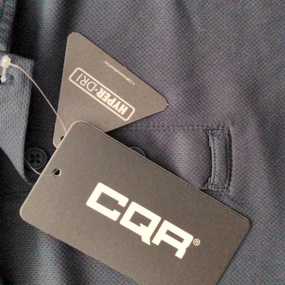 NWT CQR Mens Size Medium Black Polo Shirt - Picture 3 of 6